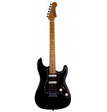 JET JS-400 BK электрогитара, Stratocaster, корпус липа, 22 лада, HSS, tremolo, цвет BK