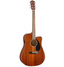 Fender CD-60SCE Dread All-Mah WN электроакустическая гитара, цвет натуральный