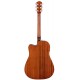 Fender CD-60SCE Dread All-Mah WN электроакустическая гитара, цвет натуральный