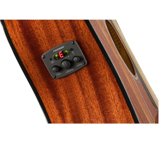 Fender CD-60SCE Dread All-Mah WN электроакустическая гитара, цвет натуральный