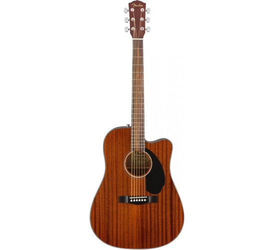 Fender CD-60SCE Dread All-Mah WN электроакустическая гитара, цвет натуральный