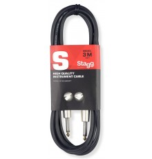Stagg SGC3DL высококачественный гитарный шнур Jack-Jack, длина 3 метра, черного цвета.