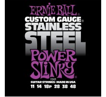 Ernie Ball 2245 струны для эл.гитары Stainless Steel Power Slinky (11-14-18p-28-38-48)
