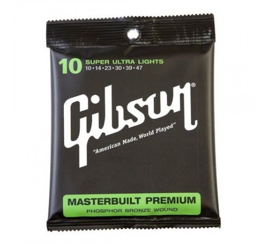 Gibson SAG-MB10 Masterbuilt Phosphor BR .010-.047 струны для акустической гитары