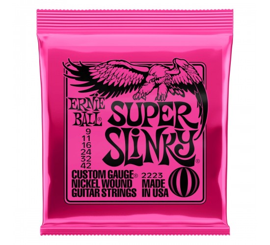 Ernie Ball 2223 струны для эл.гитары Nickel Wound Super Slinky (9-11-16-24w-32-42)