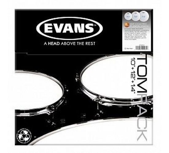 Evans ETP-G2CTD-F G2 Coated Fusion Набор пластика для том барабана, 10«/12»/14"