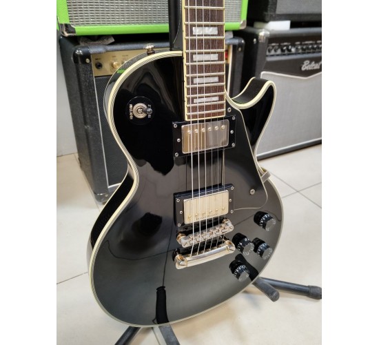 Grass Roots G-LP-60C Les Paul Custom электрогитара, цвет черный, Корея USED