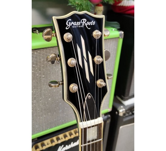 Grass Roots G-LP-60C Les Paul Custom электрогитара, цвет черный, Корея USED