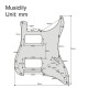 Musiclily MX2248BK Защитная накладка электрогитары Fender Stratocaster HH, 3 слоя, черная