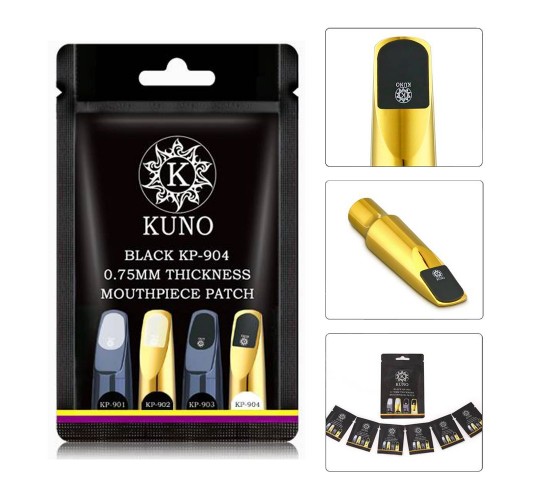 Kuno KP-904 Накладки на мундштук черные, узкие 0,75 мм (6 шт)