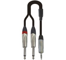Force FLC-15/3 аудио шнур, 1х mini stereo jack - 2x Jack, 3 метра