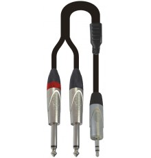 Force FLC-15/3 аудио шнур, 1х mini stereo jack - 2x Jack, 3 метра