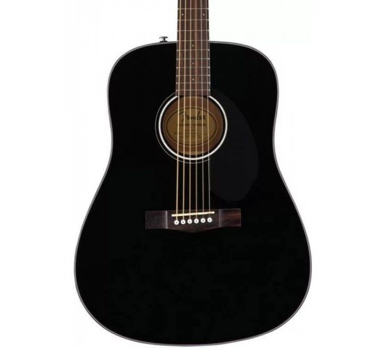 Fender CD-60S Black WN акустическая гитара, цвет черный