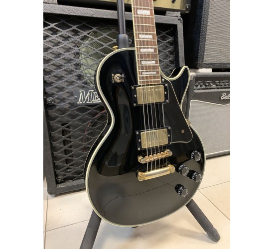 Grass Roots Les Paul Custom G-LP-60C электрогитара, цвет черный, Корея USED