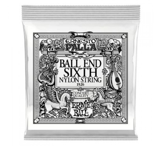 Ernie Ball 1536 6я струна для классической гитары.серебрянная оплётка калибр .042