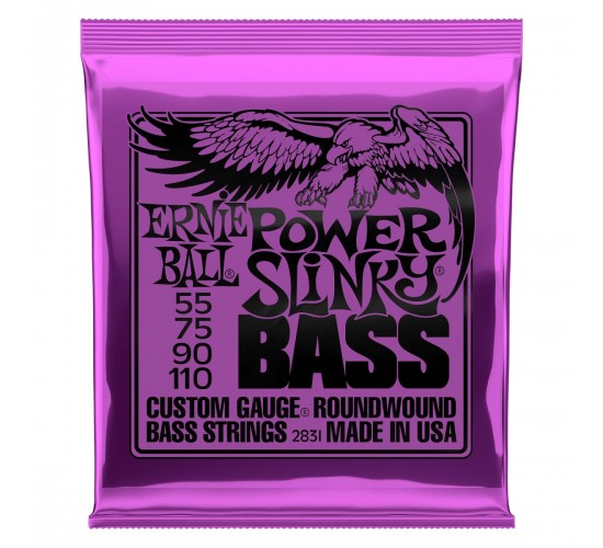 Ernie Ball 2831 струны для бас-гитары Nickel Wound Bass Power Slinky (55-75-90-110)