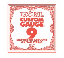 Ernie Ball 1009 струна для электро и акустических гитар. Сталь, калибр .009