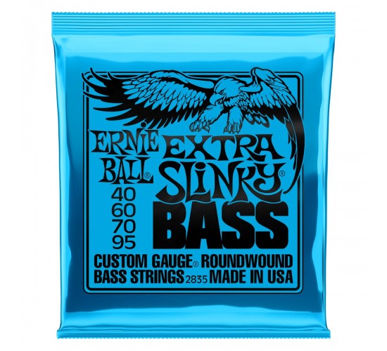 Ernie Ball 2835 струны для бас-гитары Nickel Wound Bass Extra Slinky (40-60-70-95)