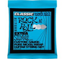 Ernie Ball 2255 струны для эл.гитары Classic Pure Nickel Extra Slinky (8-11-14-22w-30-38)
