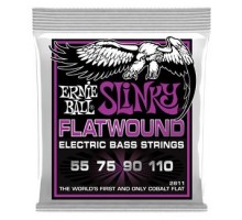 Ernie Ball 2811 струны для бас-гитары Power Slinky Flatwound Bass (55-75-90-110)