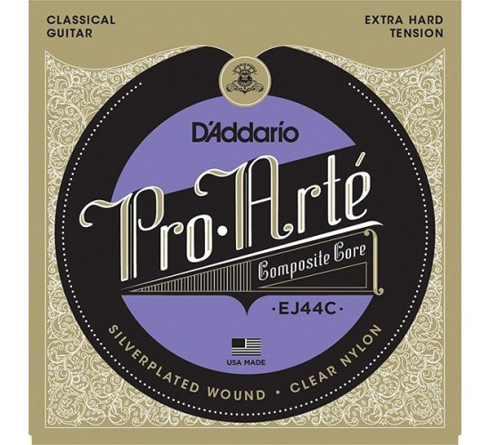 D'Addario EJ44C COMPOSITE PRO ARTE Струны для классической гитары нейлоновые/композитные Extra Hard