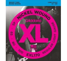 D'Addario EXL170 XL NICKEL WOUND Струны для бас-гитары Long Regular Light 45-100