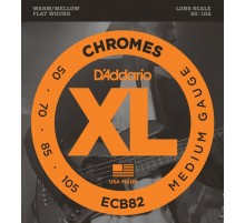 D'Addario ECB82 Chromes Комплект струн для бас-гитары, Medium, 50-105, Long Scale