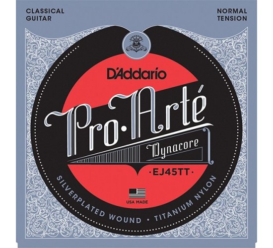 D'Addario EJ45TT ProArte DynaCore Комплект струн для классической гитары, титан, норм. натяжение