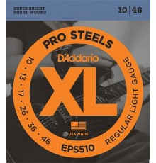 D'Addario EPS510 XL PRO STEEL Струны для электрогитары Regular Light 10-46