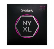 D'Addario NYXL45130SL Комплект струн для 5-струнной бас-гитары, Super Long Scale, Regular Light, 45-130