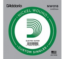 D'Addario NW018 Nickel Wound Отдельная струна для электрогитары, .018