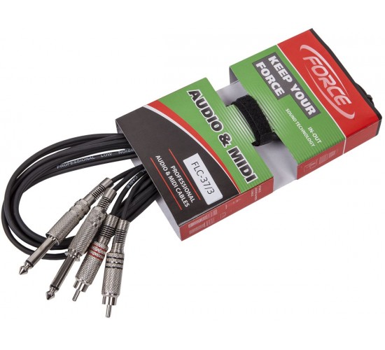 Force FLC-37/3 аудио шнур 2хRCA - 2xJack mono, 3,0м