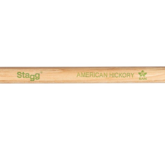 Stagg SHV5AN Барабанные палочки, Hickory, подобраны в пары по весу, цвету и звучанию, нейлоновая головка, 5A