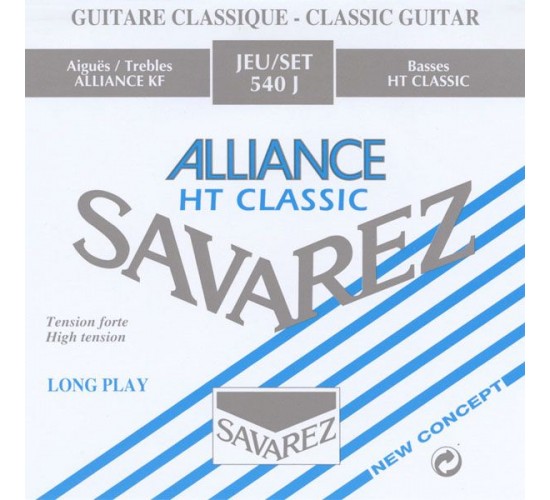 Savarez 540J Alliance HT Classic Blue high tension струны для классической гитары нейлон