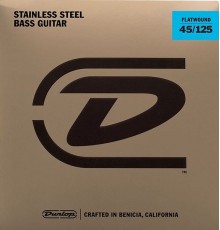 Dunlop DBFS45125M Flatwound Medium Scale Комплект струн для 5-струной бас-гитары, сталь, 45-125