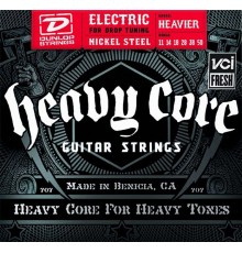 Dunlop DHCN1150 Heavy Core Комплект струн для электрогитары, никелированные, 11-50