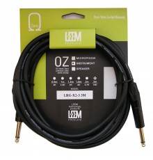 Leem LRG-X2-3 Кабель инструментальный, разъемы 1/4”(6,35мм), 3м, бесшумный