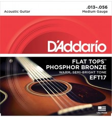 D'Addario EFT17 FLAT TOPS Струны для акустической гитары фосфорная бронза 13-56