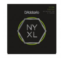 D'Addario NYXL1156 Комплект струн для электрогитары, никелированные, MTop/ E-H Bottom, 11-56