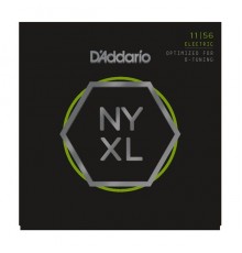 D'Addario NYXL1156 Комплект струн для электрогитары, никелированные, MTop/ E-H Bottom, 11-56