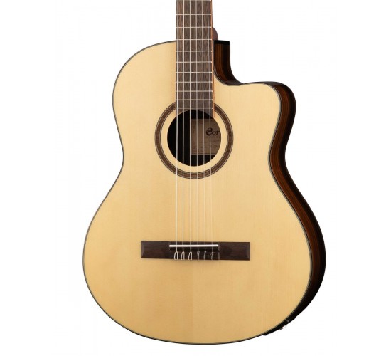 Cort AC160CF NAT класcическая гитара со звукоснимателем, с вырезом, цвет натуральный лак.