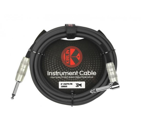 Kirlin IP-202PR 3M BK кабель инструментальный, прям/угл, 3 м, цвет черный