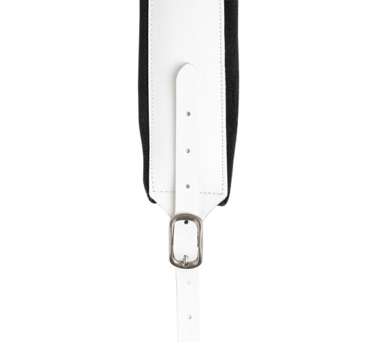 Stagg SLPL-BUCKLE WH гитарный кожаный ремень, белый