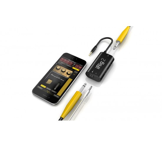 IK Multimedia iRig 2 компактный интерфейс для гитары/баса с аналоговым подключением к iOS устройства