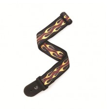 Planet Waves 50F09 Ремень для гитары, рисунок «Hot Rod Flame», красный