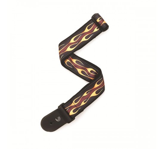 Planet Waves 50F09 Ремень для гитары, рисунок «Hot Rod Flame», красный