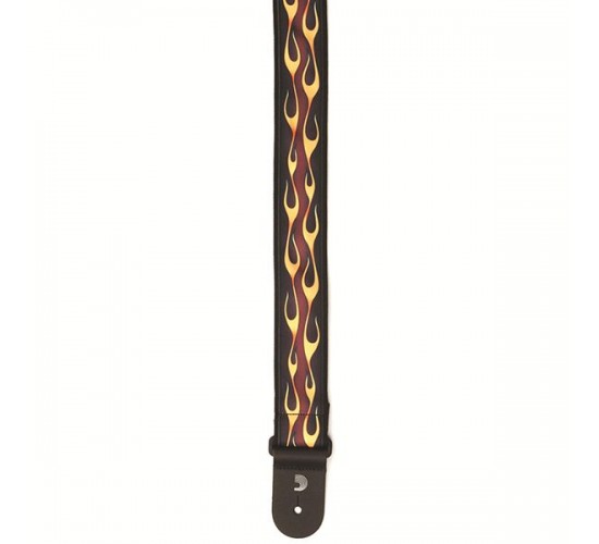 Planet Waves 50F09 Ремень для гитары, рисунок «Hot Rod Flame», красный