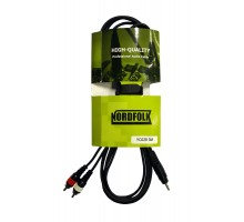 NordFolk YC028 3M кабель Minijack stereo - 2 x RCA, литые разъемы, 3 метра