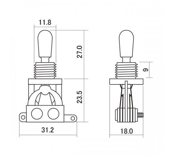 Hosco H-YM-T20R Переключатель 3-х позиционный, без ручки
