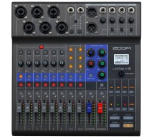 Zoom L-8 Livetrak Многофункциональная цифровая консоль для микширования, аудиозаписи, мониторинга